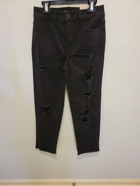 SO Black Ripped Skinny Jeans for Women